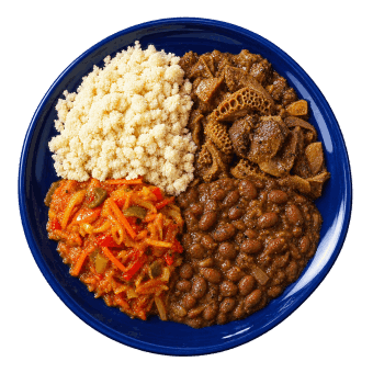 Phuthu, Mogodu, Chakalaka plate - Joe's Kitchen